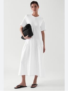 COS White Maxi Dress Minimal XS